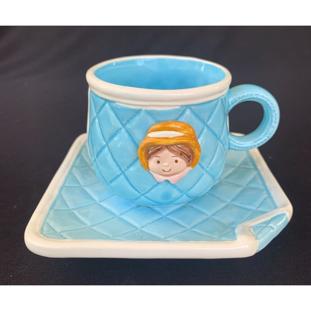 Vintage American Greetings Little Blessings Tea or Coffee Cup Boy 1980s